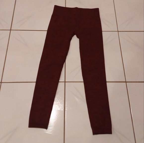 $4 Add-on Burgundy Heathered Leggings - Size XS - Picture 2 of 5